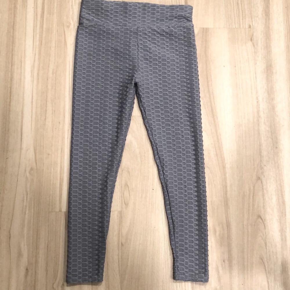Booty lifting/forming leggings - Silver/Gray/Blue-ish - XXL